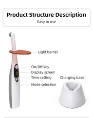 Dental LED Curing Light Lamp Wireless Cordless Resin Cure Lamp 10W 2000MW USA