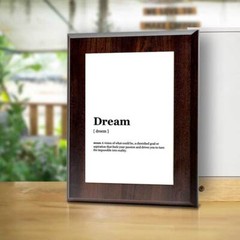 Dream Dictionary Definition Decorative Wall Plaque With Easel Acrylic Stand