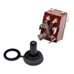 Momentary Reverse Polarity Switch 12V 30A RV Jack DPDT 4 Pin (ON)-Off-(ON) C457