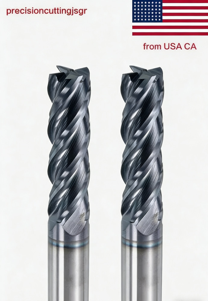 New 4 Flute 1/2″ shank x 2″ x 4″ Long Solid Carbide End Mill – TiALN-2pcs