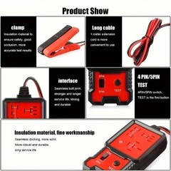 Handheld 12V Auto Relay Tester 4 & 5 Pin Diagnostic Tool from Newly Arrived USA
