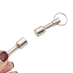 8X Magnet Keychain for Testing Gold Silver Brass Coins Jewelry Key Hanger Holder