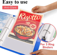 500 Pack Sheet Protectors 8.5 X 11 Inch Clear Page Protectors for 3 Ring Binder,
