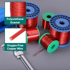 20 AWG Magnet Wire, 20 Gauge 80 oz Enameled Copper Wire, 155C(311F), Red,Blue