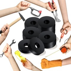 12 Thick Rubber Washers 1.5 Inch OD 0.5 Inch ID Black Anti Vibration Pads