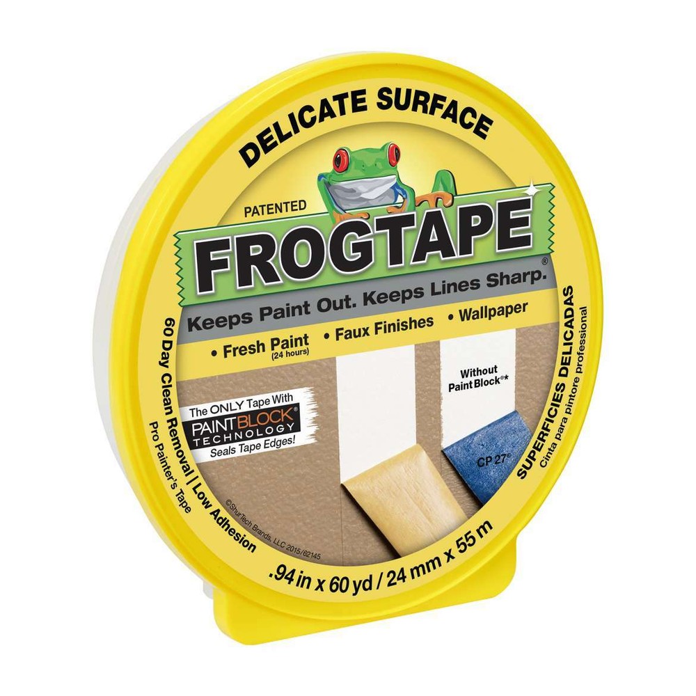 FrogTape Delicate Surface Painters Tape: 0.94 in. x 60 yds. (Yellow)