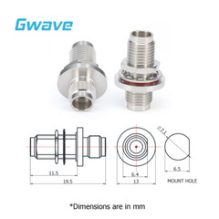 2.4mm Female to 2.4mm Female Bulkhead Mount Adapter, DC – 50GHz