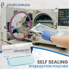 2000 3.5″ x 5.25″ Self Sealing Sterilization Autoclave Pouch, Blue (10 Box)