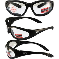 2 Pairs Global Vision Hercules Plus Black Sunglasses Red Mirror + Clear Lenses