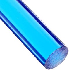 3 Pack Translucent Blue Acrylic Round Rods 3/4″ (0.75″) Diameter, 12″ Length AZM
