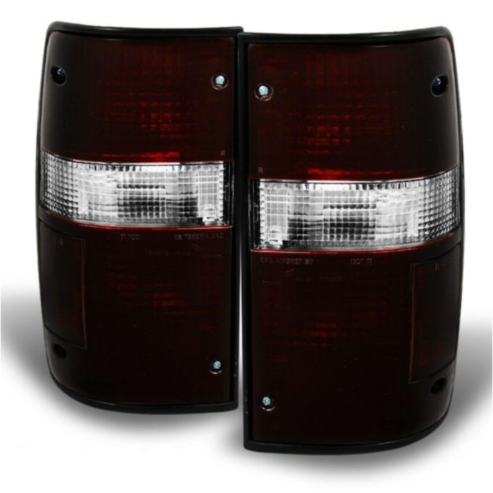Driver Passenger Side Clear Lens Dark Red Tail Light for Toyota Pickup 1989-1995