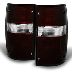Driver Passenger Side Clear Lens Dark Red Tail Light for Toyota Pickup 1989-1995