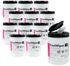 CaviWipes1 Surface Disinfectant Towelettes 160 Canister- Case of 12, 13-5100