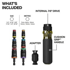 Klein Tools 14-In-1 Impact Rated Flip Socket