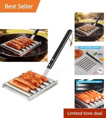 Hot Dog Roller for Grill – Even Grilling & Easy Cleaning Dishwasher Safe