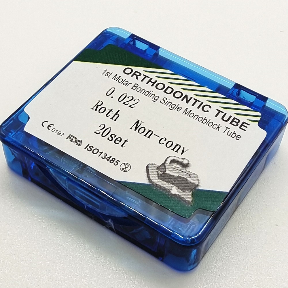 80Pcs Dental Orthodontic Sgl Buccal Tubes 1st Molar Tube Roth .022 Bonding CE