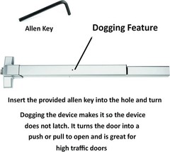 Panic Device Door Lock Emergency Exit Push Bar Commercial Aluminum Handle