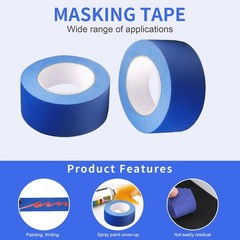 Painters Tape 2 Inch Wide 2 Rolls Blue Masking Tape 55 Yards Per Roll 110 Yds