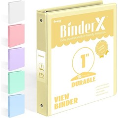 Eco-Friendly Durable 1 Inch 3 Ring Binder School Office Projects Organizing New