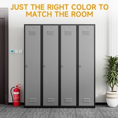Metal Storage Cabinet Metal Locker with Door For Employees Office School Gym