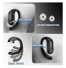 SAMCOM BTEAT-02 Wireless Earpiece with 2 Pin Dongle for FPCN30A/FPCN10A Radios