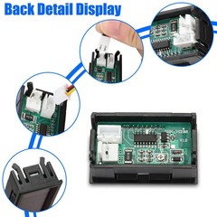 2Pcs DC 100V 10A LED Digital Voltmeter Ammeter Dual Volt Amp Meter Voltage Gauge