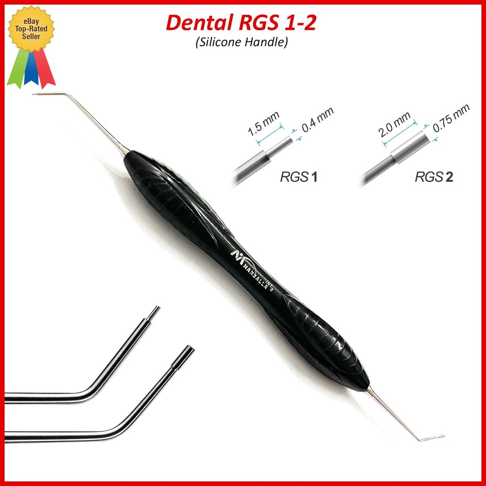 Dental Restorative Instruments Set RGS 1-2, RGS 3-4, Hatchet 8/9 Silicone Handle