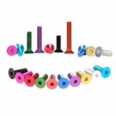 10pc M3 M4 M5 M6 Aluminum Countersunk Bolts Allen Screw Anodised Hex Head Screws