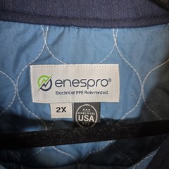 Enespro Electrical PPE Men’s 2X Navy Blue AirLite 40 Cal Arc Flash Jacket Cat 4