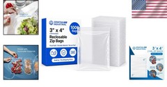 Durable 2 Mil Clear Reclosable Zip Bags – 1000 Count for Storage & Organization