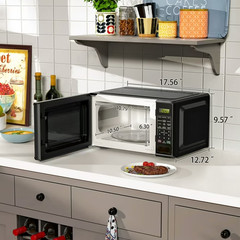 Mainstays 0.7 Cu ft Countertop Microwave Oven, 700 Watts, Black, New