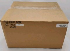 Horizontal Heavy Duty Metal Grey 6 Slot Desk / Wall File Tray ~New
