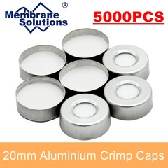 Simpure 5000pcs 20mm Crimp Top Caps Aluminum Crimp Seal for 10ml 20ml HPLC Vials