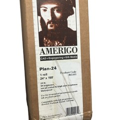 Amerigo Plan-24 CAD Engineering GIS Media Roll 94 bright 24″x150′ Inkjet 45161