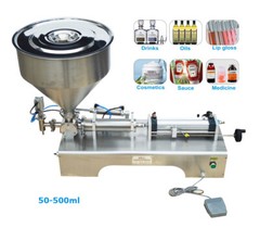 110V Pneumatic 50-500ml Paste Liquid Filling Machine 304SS for Oil Cream Shampoo