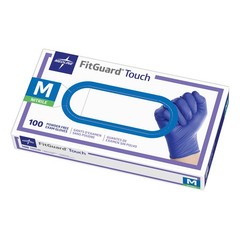 Medline FitGuard Touch Nitrile Exam Gloves, Disposable, Powder – Free, Cobalt