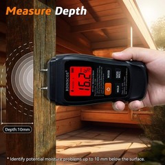 RDINSCOS Digital Moisture Meter for Wood | Moisture Detector with Firewood Te…