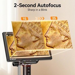 Elikliv 3K Autofocus Digital Microscope 10.1″ IPS HDMI for Soldering Coins 64GB