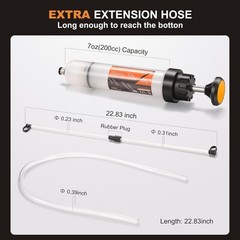 FOUR UNCLES 200cc Fluid Extractor & Fill Pump for Automotive Use – Oil Syringe w