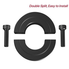 AZSSMUK Bore 1/4″ Shaft Collar Double Split Axle Clamp of 1/4″, Black