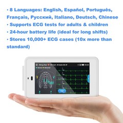 NEW 6/12-lead Electrocardiograph ECG EKG Machine + Glasgow ECG Interpretation
