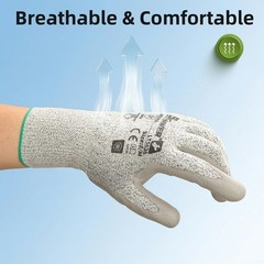12 Pairs Cut Resistant Work Gloves Level 6 Abrasion Safety Grip General Use