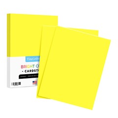 Lift-Off Lemon Bright Color Cardstock, 65lb Cover (176GSM), 8.5 x 11, 50 Sheets