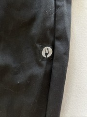 Chef Works Men/Unisex Black Polyester/Cotton Blend Pants Size Medium Brand New