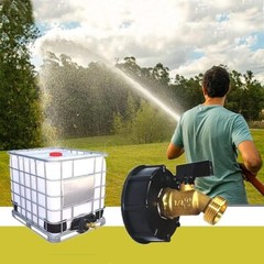 275 330 Gallon IBC Tote Water Tank Adapter 2″ Brass Hose Faucet Valve Connector