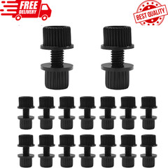 16PCS Nylon Motorcycle License Plate Screws Frame Holder Bolts & Nuts Plastic