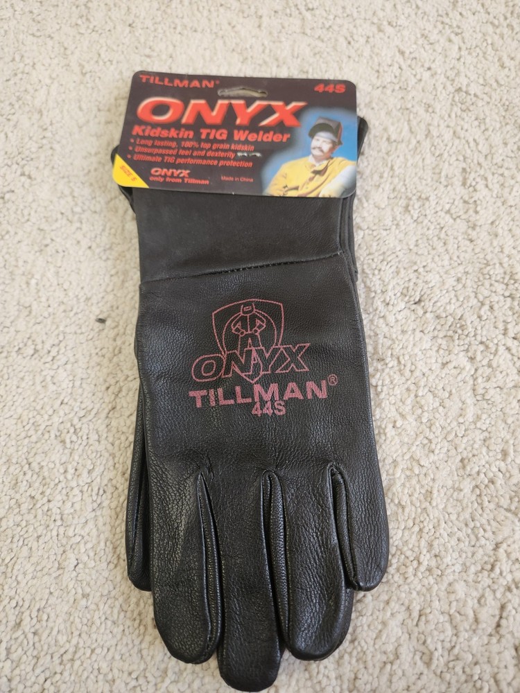 Tillman 44 Black Onyx TIG Top Grain Kidskin Leather Welding Gloves (Small)