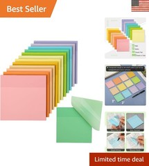 Water-Resistant Self-Adhesive Transparent Notes | 600 Sheets, 3″ x 3″ Size