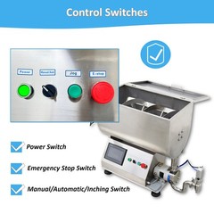 10-50000ml Rotary Pump Filling Machine Liquid Paste Filler 80L Mixing Hopper110V
