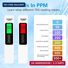 4 in 1 TDS Meter Digital Water Tester – Accurate and Reliable EC &…